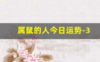属鼠的人今日运势-360星座网(属鼠人今日运势非常运势网)
