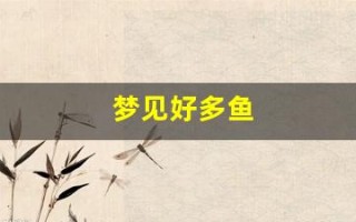 梦见好多鱼(梦见好多鱼是什么预兆 女性)