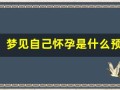 梦见自己怀孕是什么预兆(梦见自己怀孕是什么预兆周公解梦)