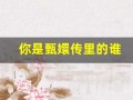 你是甄嬛传里的谁(甄嬛传里谁是原声)