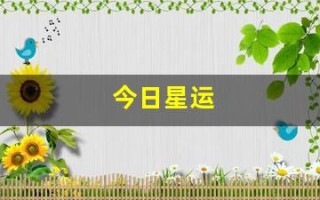 今日星运(今日星座运势查询 每日运程)