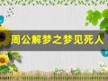 周公解梦之梦见死人(周公解梦之梦见死人办葬礼)