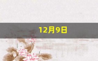 12月9日(12月9日英语)