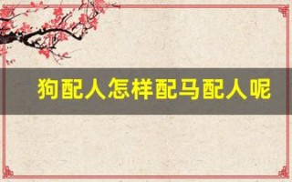 狗配人怎样配马配人呢图片(狗配人怎样配马配人呢图片大全视频)
