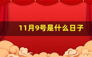 11月9号是什么日子(11月9号是什么日子导)