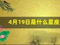 4月19日是什么星座(2006年4月19日是什么星座)