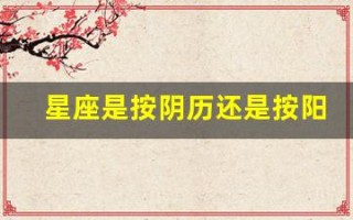 星座是按阴历还是按阳历(星座是按阴历还是按阳历生日)