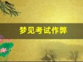 梦见考试作弊(梦见考试作弊被抓)