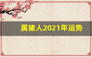 属猪人2021年运势运程每月运程(属猪人2021年运势运程每月运程开运网)