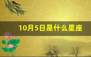 10月5日是什么星座(2017年10月5日是什么星座)