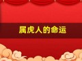 属虎人的命运(属虎的人一生运势详细分析)