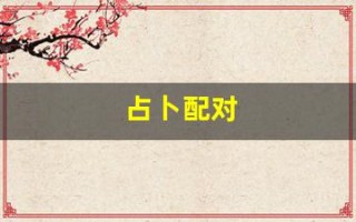 占卜配对(配对算卦)