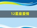 12星座爱情(12星座爱情配对)