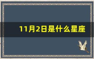 11月2日是什么星座(2004年11月2日是什么星座)