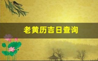 老黄历吉日查询(生孩子老黄历吉日查询)