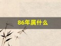 86年属什么(86年属什么的属性)