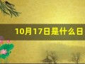 10月17日是什么日子(10月17日是什么日子可以做些什么事)