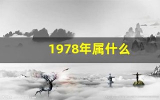 1978年属什么(1978年属什么五行)