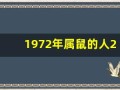 1972年属鼠的人2013年运程(1972年属鼠的人2021年的运程)