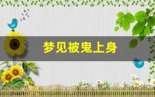 梦见被鬼上身(梦见被鬼上身被驱走)