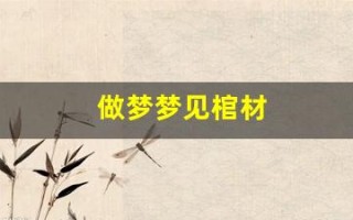 做梦梦见棺材(做梦梦见棺材好吗)