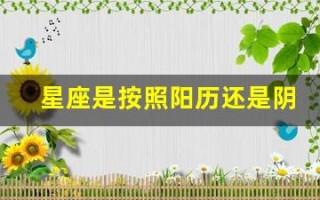 星座是按照阳历还是阴历(星座表是按农历还是阳历)
