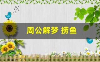 周公解梦 捞鱼(周公解梦 捞鱼虾)