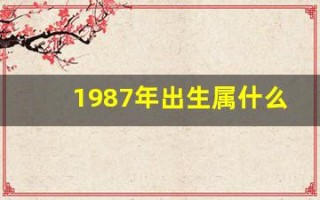 1987年出生属什么(1987年出生属什么的生肖)